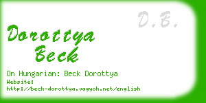 dorottya beck business card